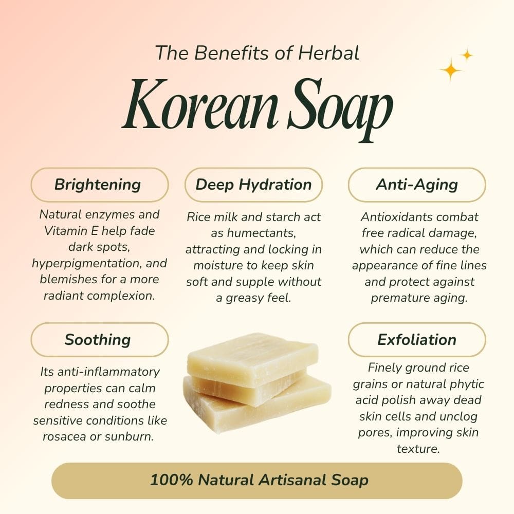 Korean Rice Soap (125g) | Natural Brightening for Glass Skin - Image 3