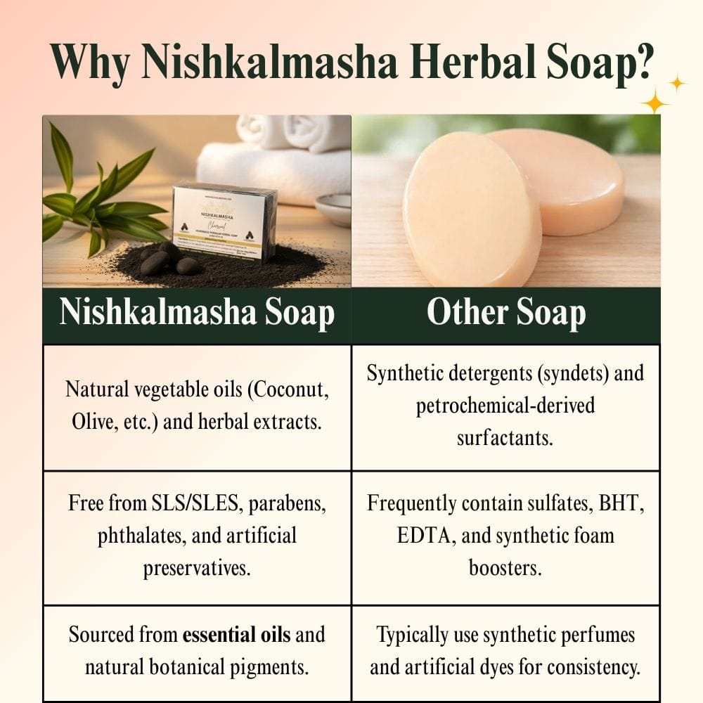 100% Handmade, Toxin-Free Herbal Soaps crafted to solve acne, tan, and dullness—the traditional way.
