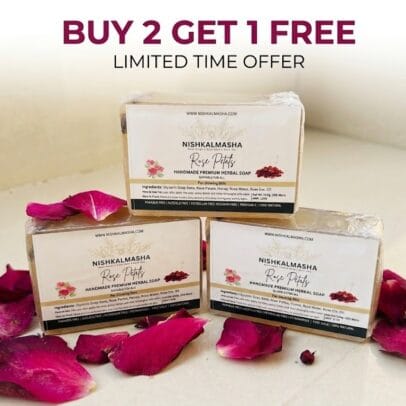 Rose Petals Soap Pack of 3 Buy 2 Get 1 Free offer
