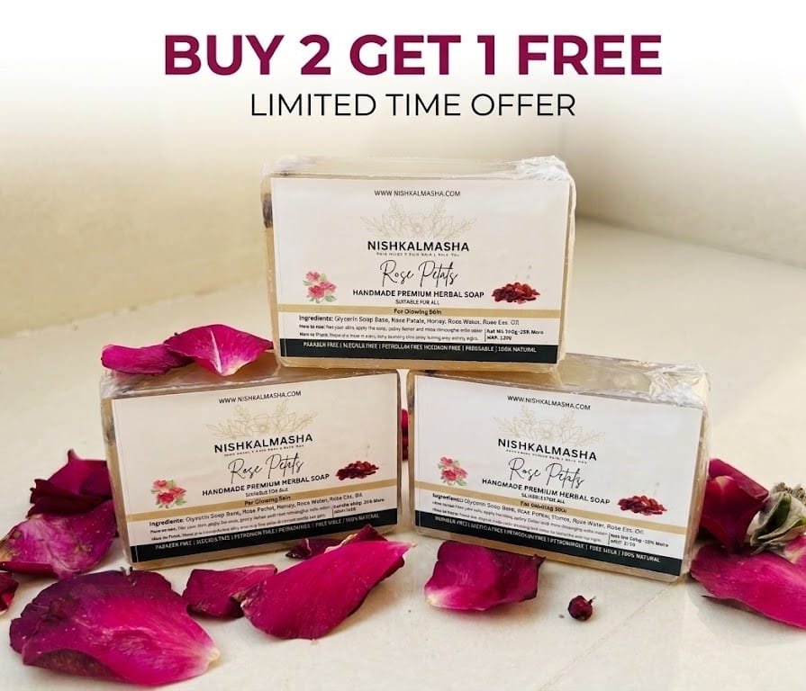 Rose Petals Soap Pack of 3 Buy 2 Get 1 Free offer